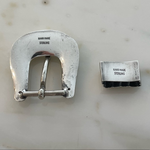 FALCONHEAD HANDMADE STERLING SILVER DIAMOND BUCKLE - Picture 11 of 16